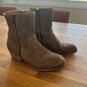 H by Hudson Kakhi Suede Double Zip Boots, 38